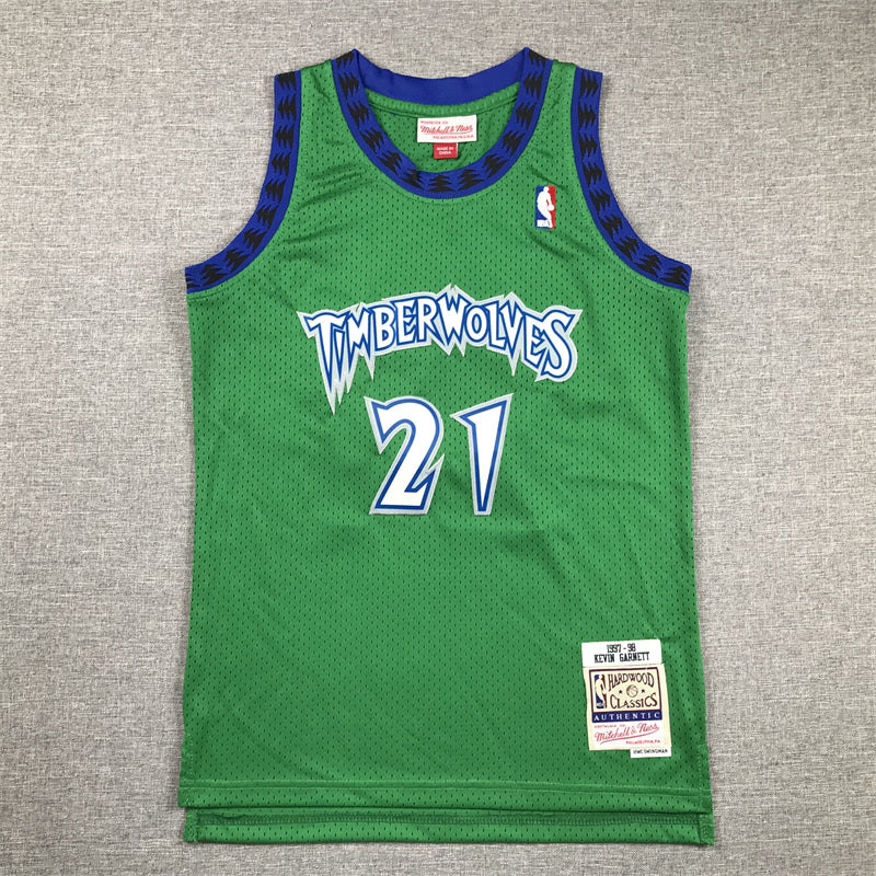 1997 Timberwolves Classic Edition Green & Blue - Garnett #21