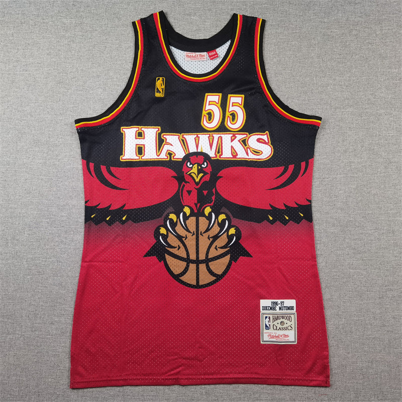Atlanta Hawks Dikembe Mutombo #55 Legend Retro Jersey