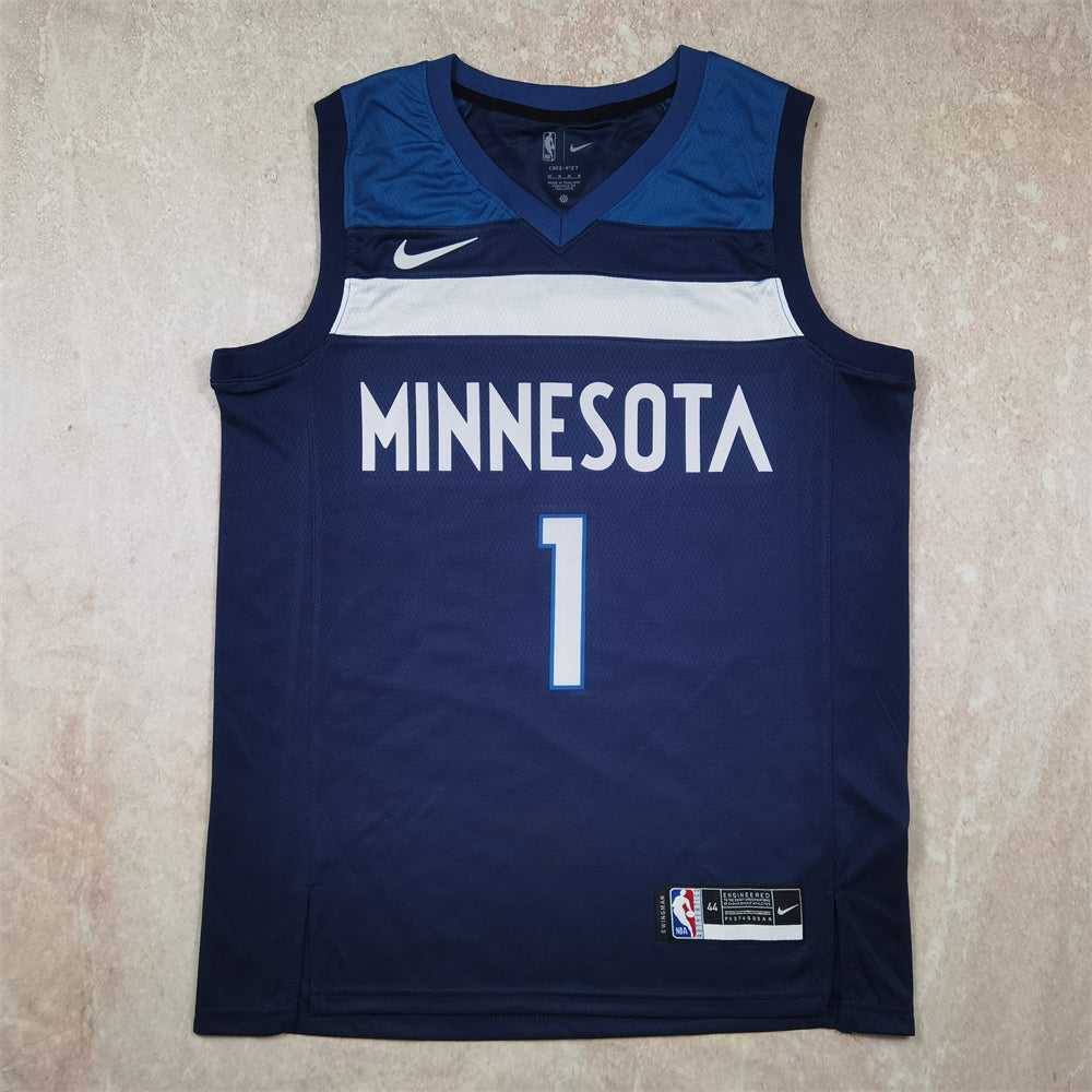 Minnesota Timberwolves 2024 Icon Edition Navy & White Jersey