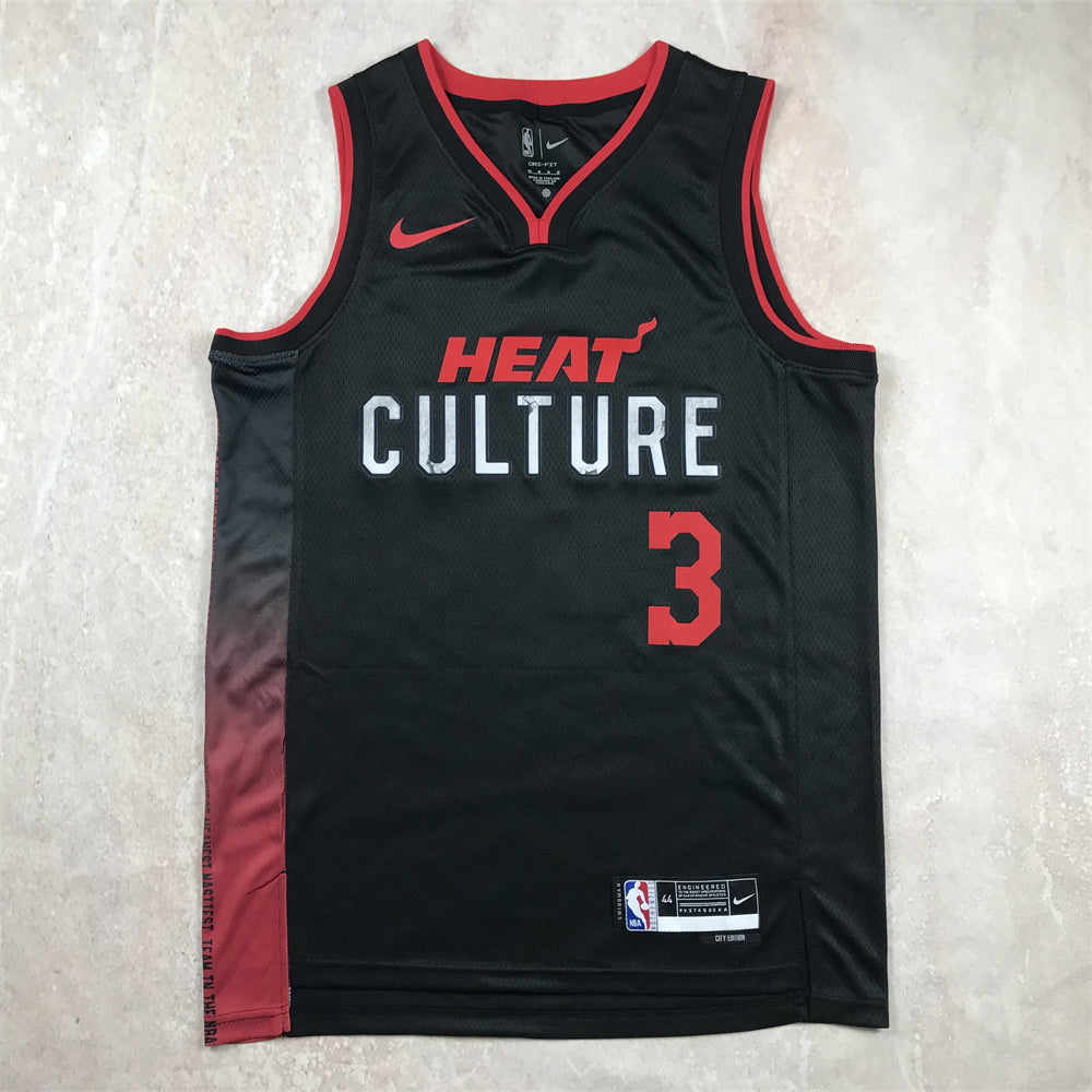 Heat Dwyane Wade #3 2023-24 Heat Culture Jersey