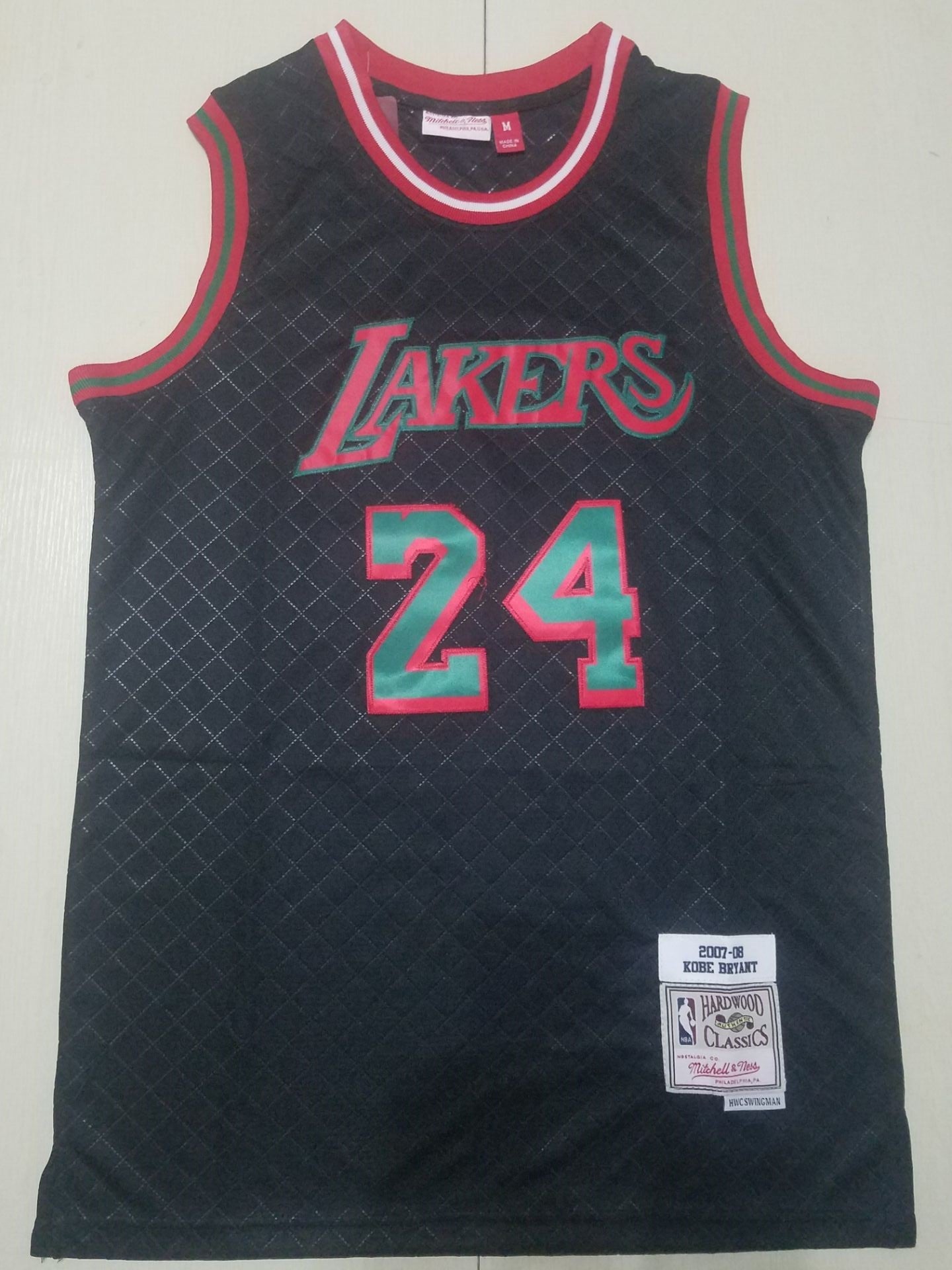2007-08 Lakers Christmas Edition Kobe Bryant #24 (Black/Red-Green)