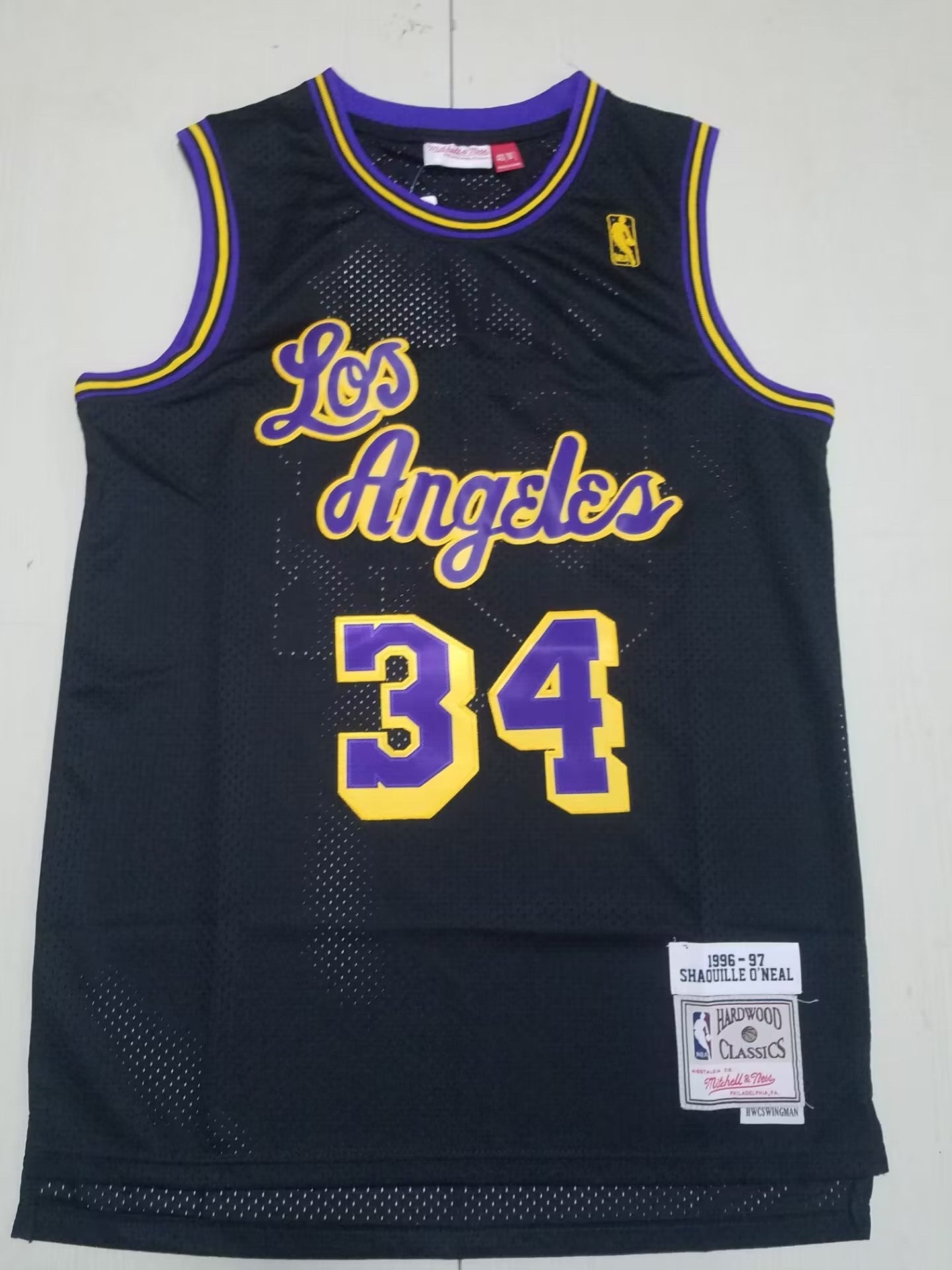 1996 Lakers Retro Shaquille O'Neal Black/Yellow