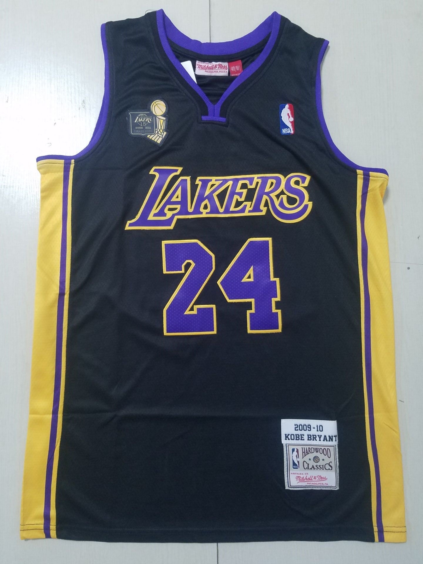 Kobe Bryant 2009-10 Lakers Finals Jersey Black