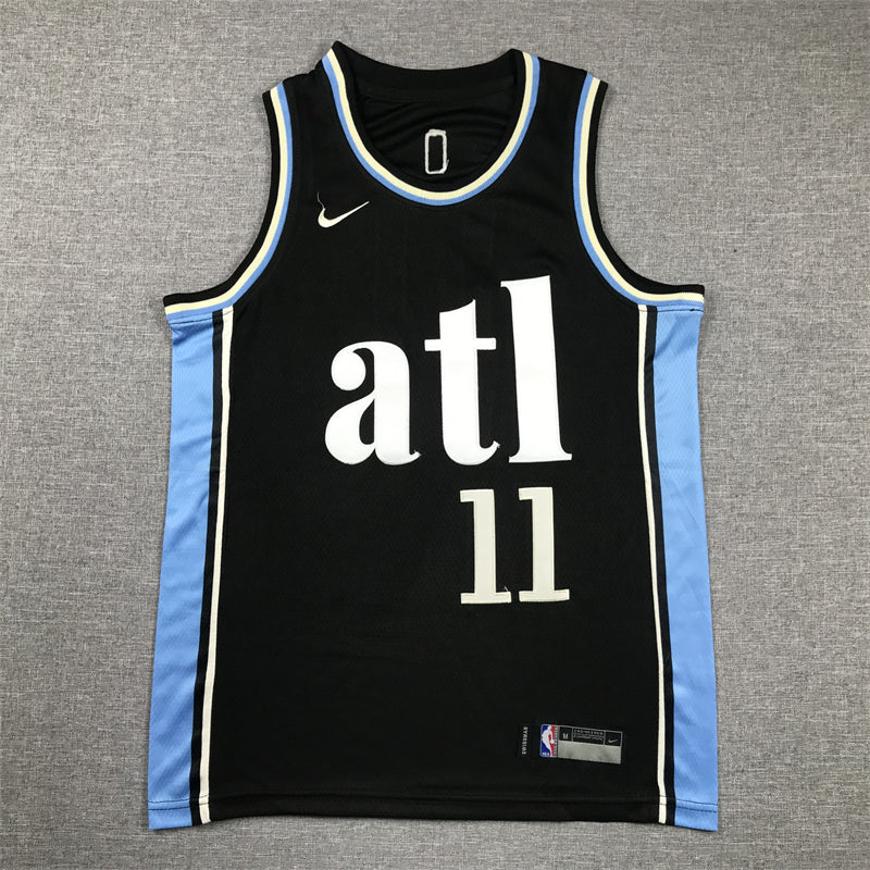 Hawks 2023-24 City Edition Black Blue Jersey