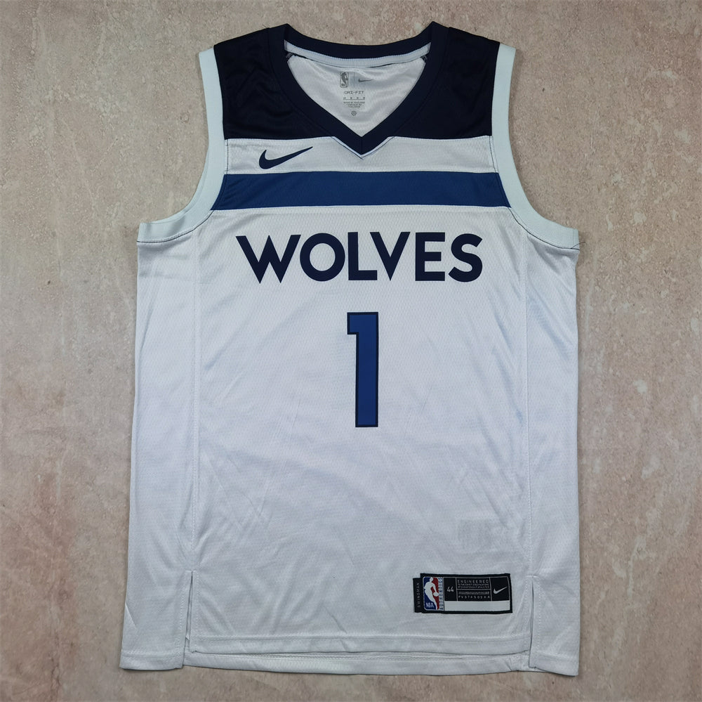 Minnesota Timberwolves 2024 Association Edition White & Navy Jersey