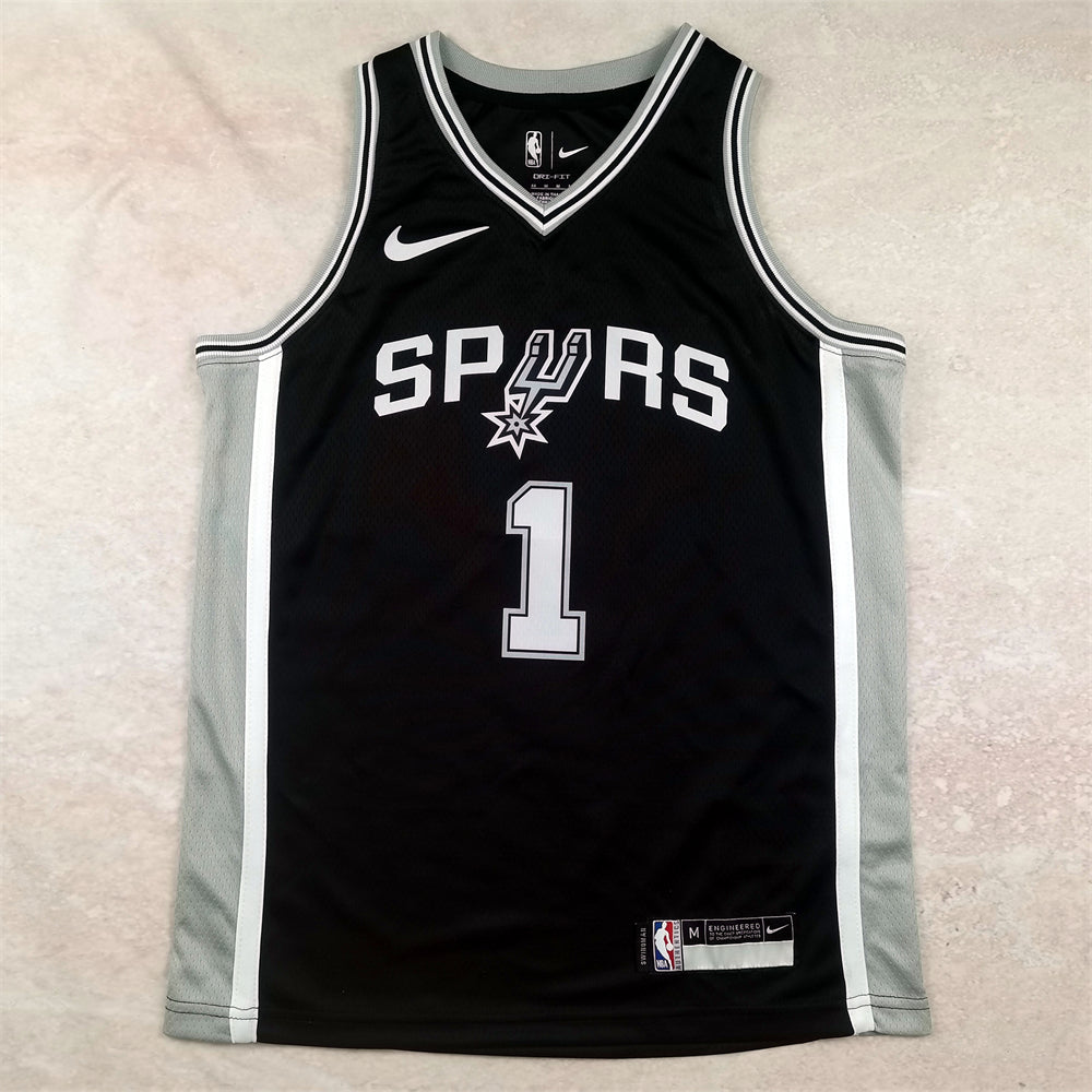San Antonio Spurs 2023-24 Association Edition Black & Grey Jersey