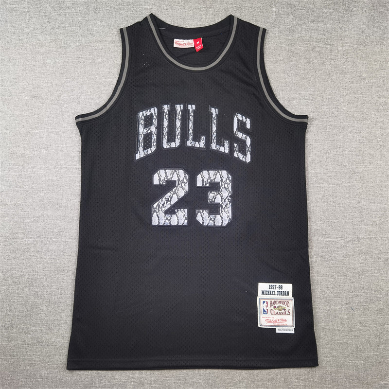 Chicago Bulls Michael Jordan #23 1997-98 Legend Retro Edition Black & Grey Jersey