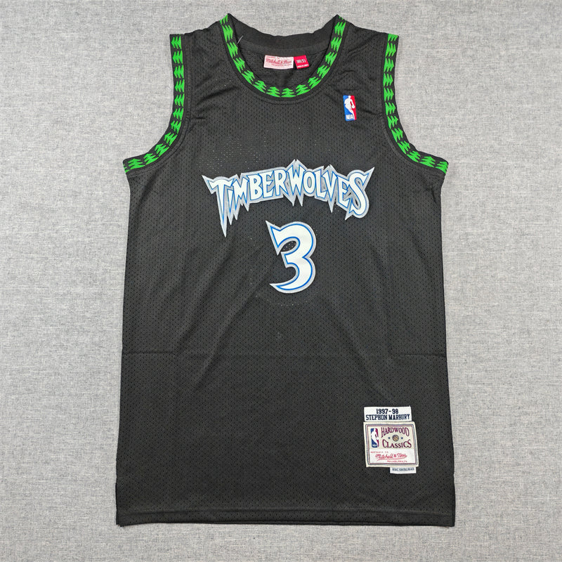 Timberwolves 1997-98 Retro Edition Black Green