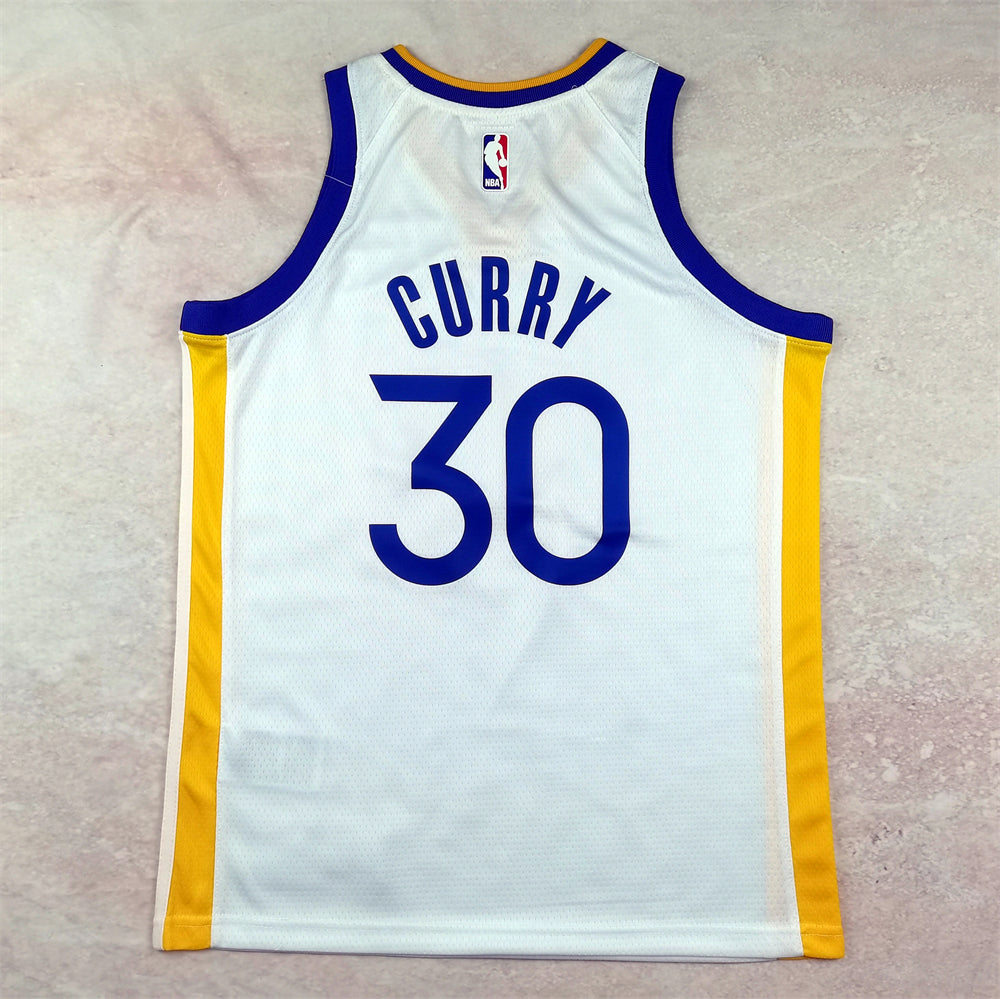 Golden State Warriors 2023-24 Association Edition White & Yellow Jersey