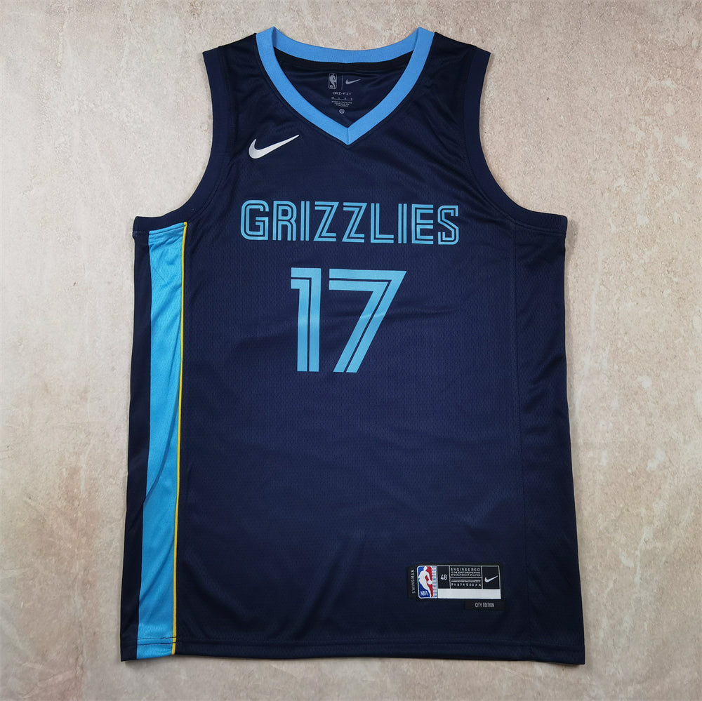 Memphis Grizzlies 2023-24 Statement Edition Navy Jersey