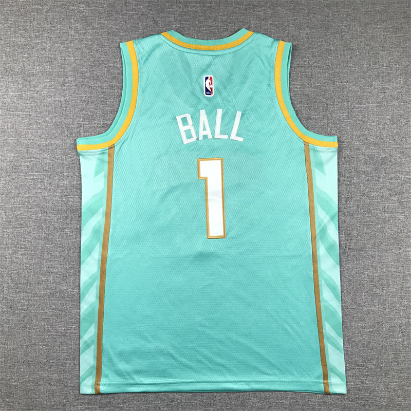Hornets 2023-24 City Edition Buzz City Mint Gold Jersey