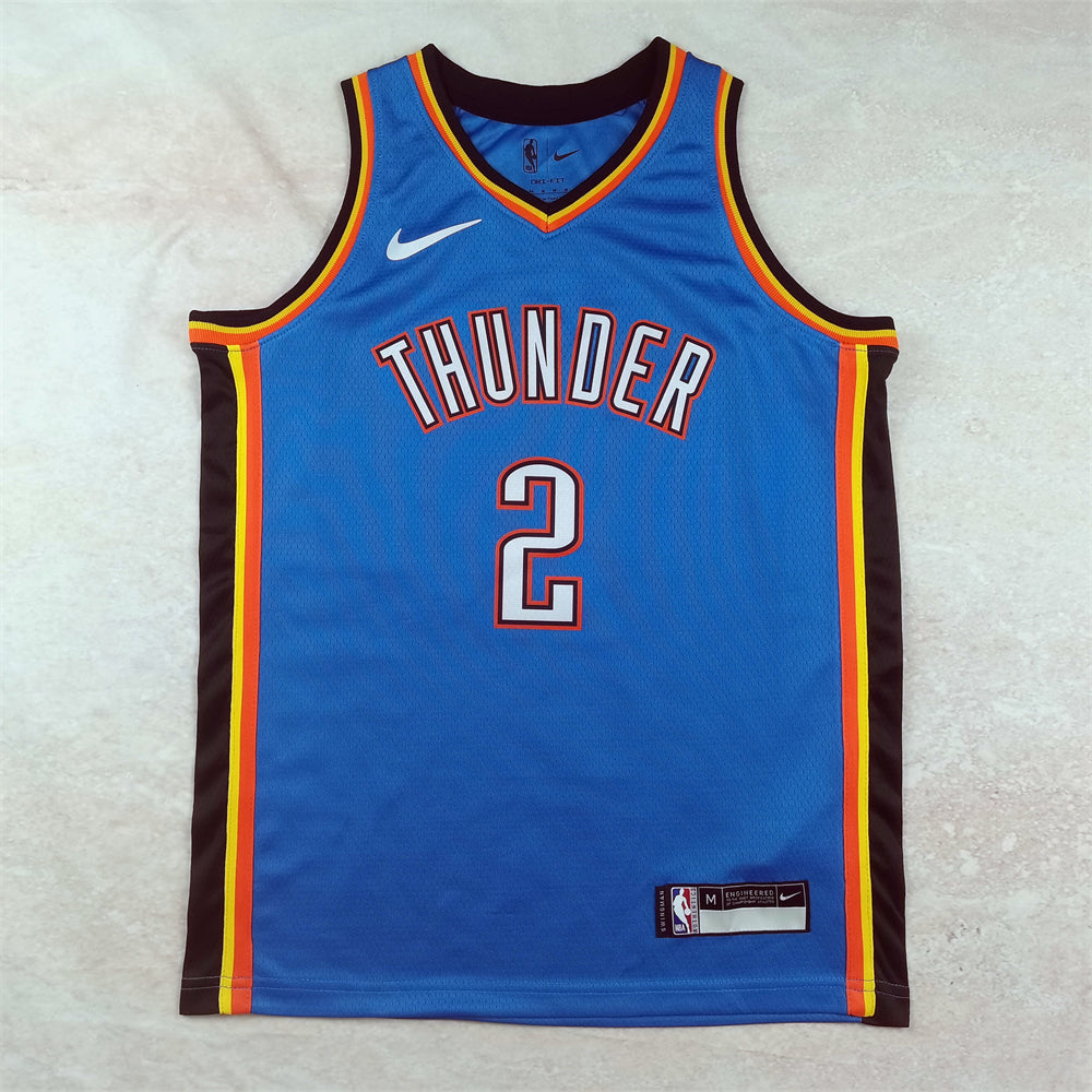 Oklahoma City Thunder 2023-24 Icon Edition Blue & Orange Jersey