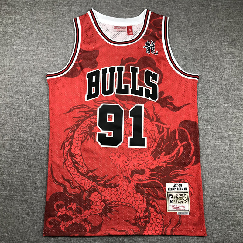 Chicago Bulls Rodman 91 1997 Legend Edition Red Black