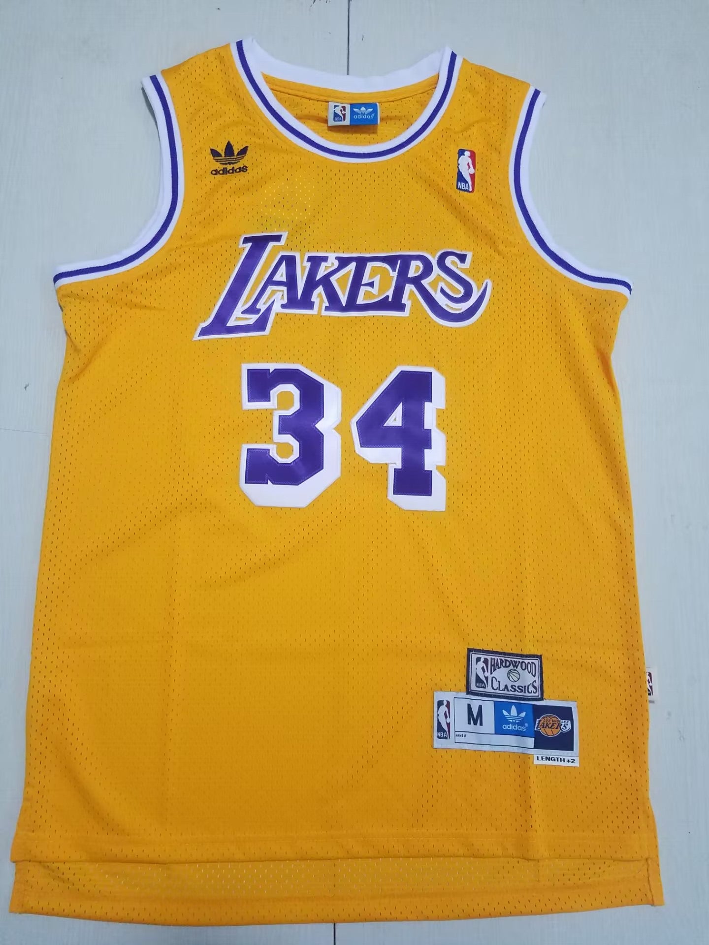 Los Angeles Lakers Shaquille O'Neal #34 1996-97 Legend Gold Purple Jersey