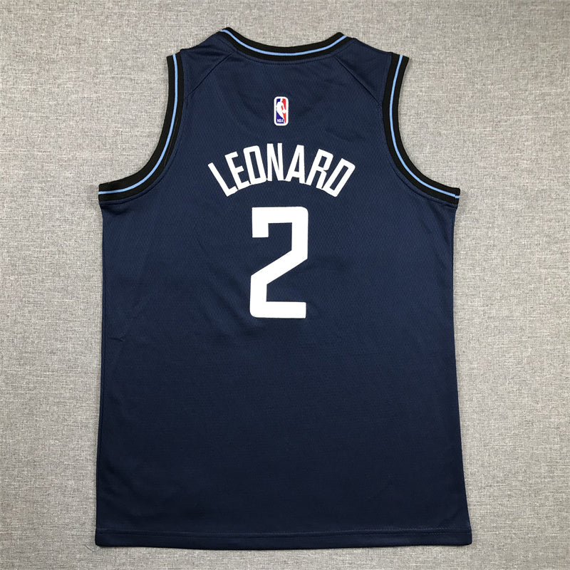2024 Clippers City Edition Kawhi Leonard #2 Navy and White