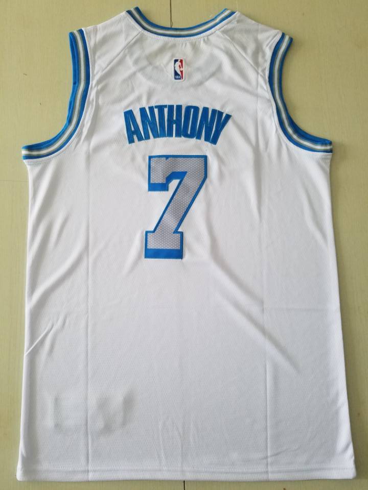 2021 Lakers City Edition White & Blue - Anthony #7