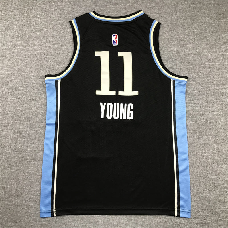 Hawks 2023-24 City Edition Black Blue Jersey