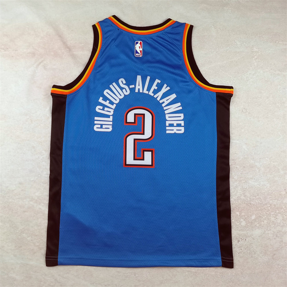 Oklahoma City Thunder 2023-24 Icon Edition Blue & Orange Jersey