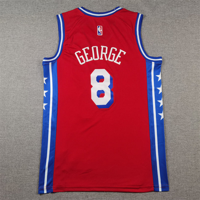 Philadelphia 76ers 2025 Current Edition Red & Blue Jersey