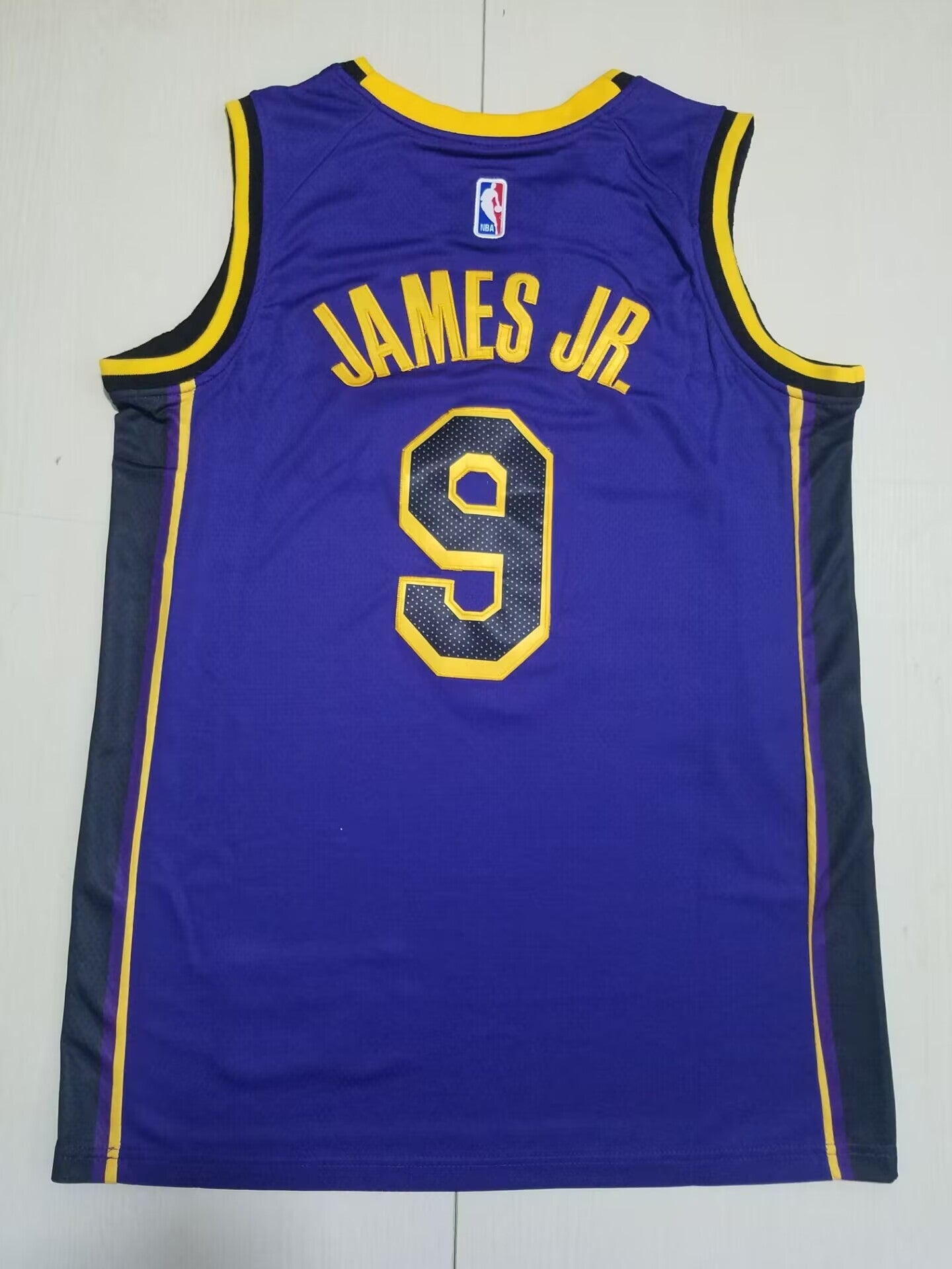 Lakers Bronny James Jr. #9 2024 Statement Edition Purple Yellow