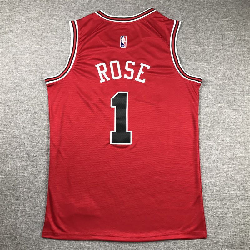 Bulls 2011-12 Association Edition Red Black Jersey