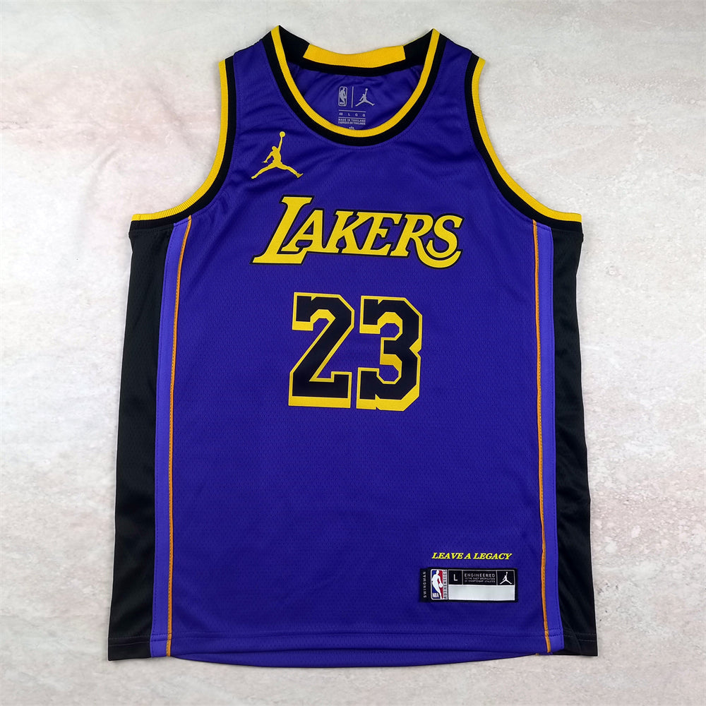 Los Angeles Lakers 2023-24 Statement Edition Purple & Yellow Jersey