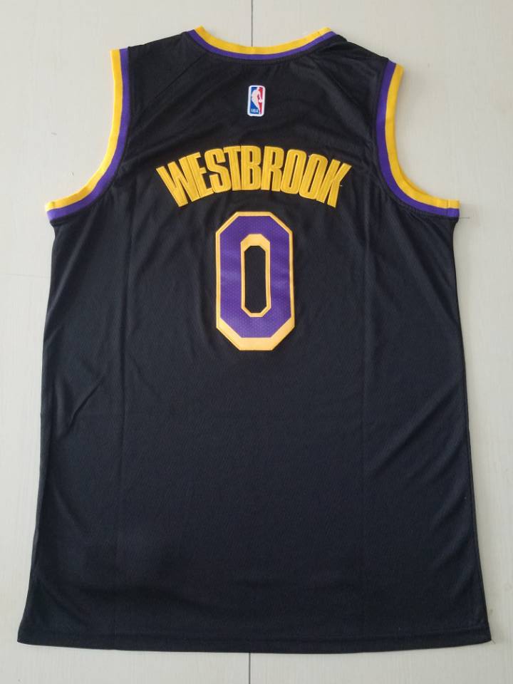 2022 Lakers City Edition Westbrook #0 Black Purple-Gold