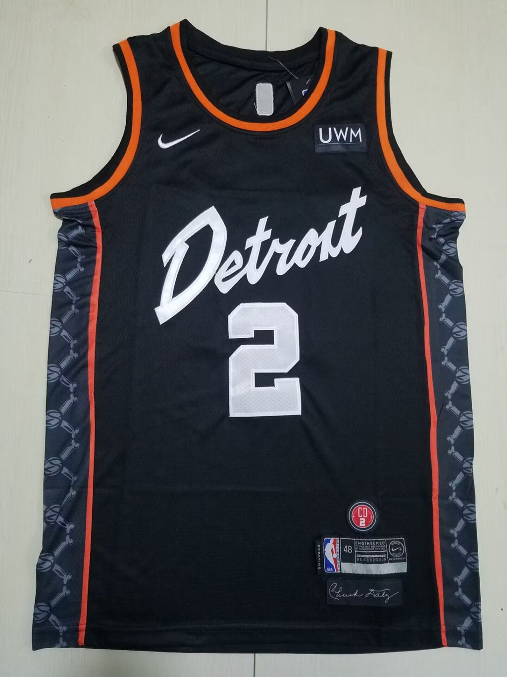 Pistons 2023-24 City Edition Detroit Grind Black Jersey