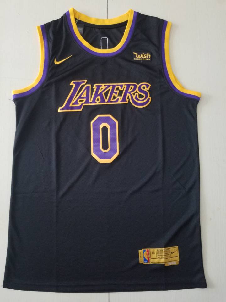 2022 Lakers City Edition Westbrook #0 Black Purple-Gold
