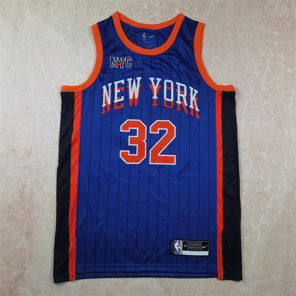 New York Knicks Karl-Anthony Towns #32 2024 Statement Edition Blue and Orange