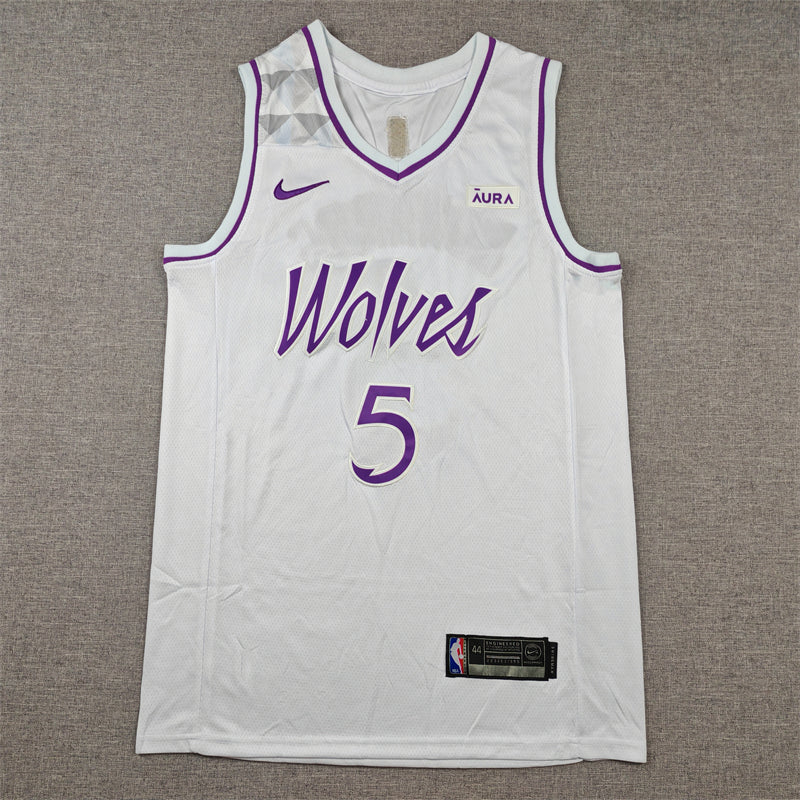 Timberwolves 2024 City Edition White Purple