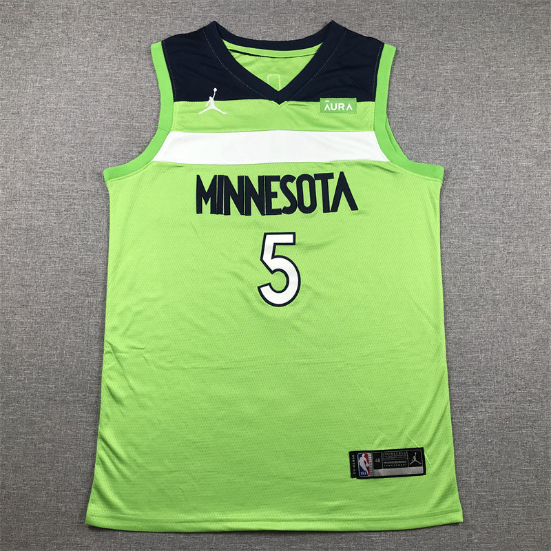 Minnesota Timberwolves Anthony Edwards #5 2024 Statement Edition Black & Green