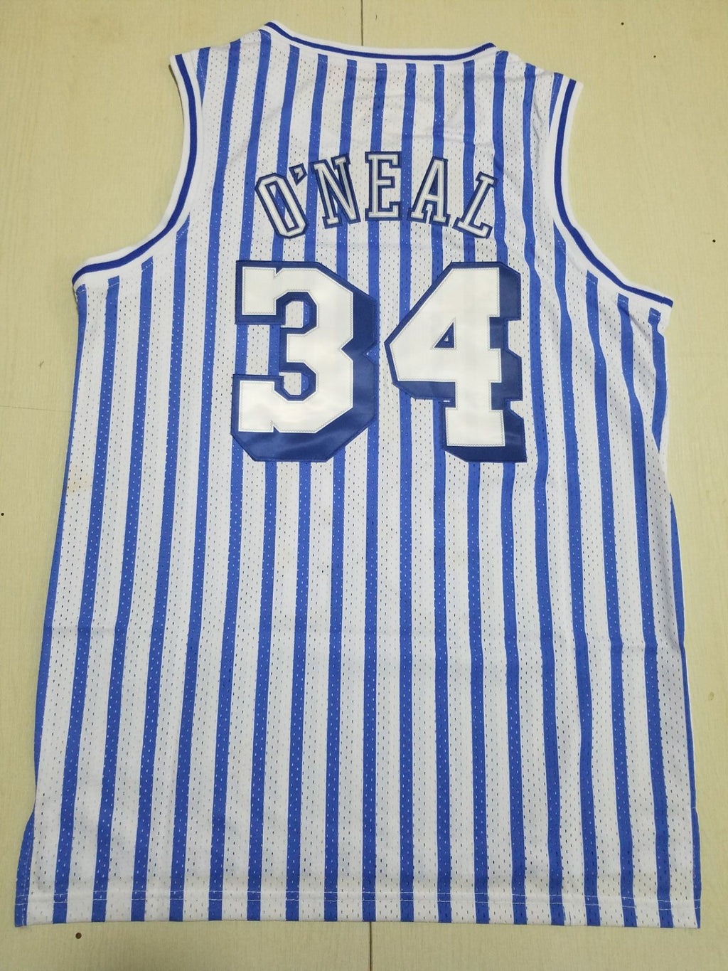 1996-97 Lakers Hardwood Classics Edition Shaquille O’Neal #34 (White/Blue Pinstripe)