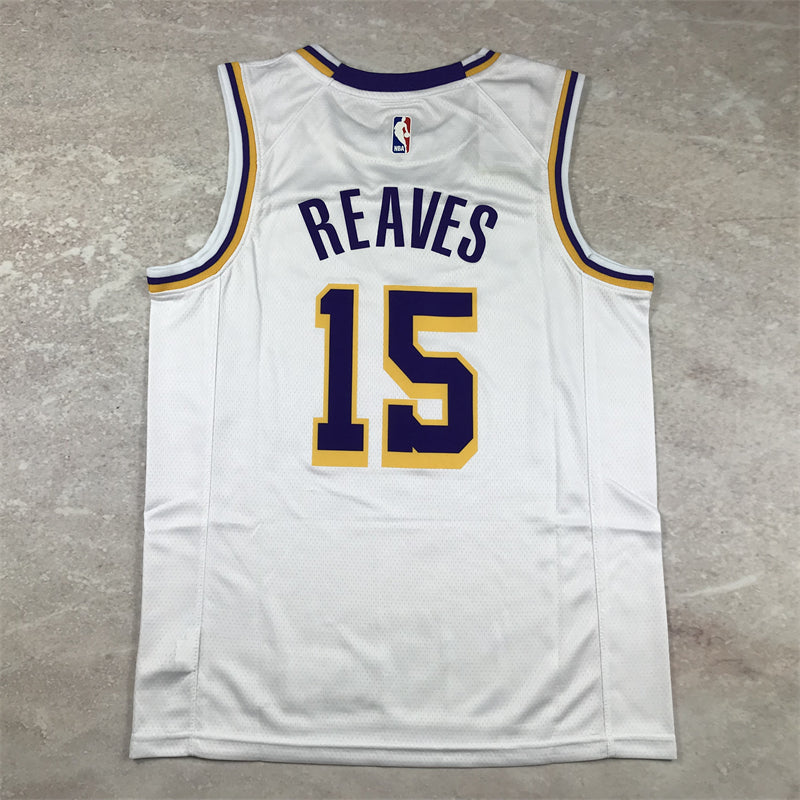 Los Angeles Lakers 2023-24 Association Edition White & Yellow Jersey