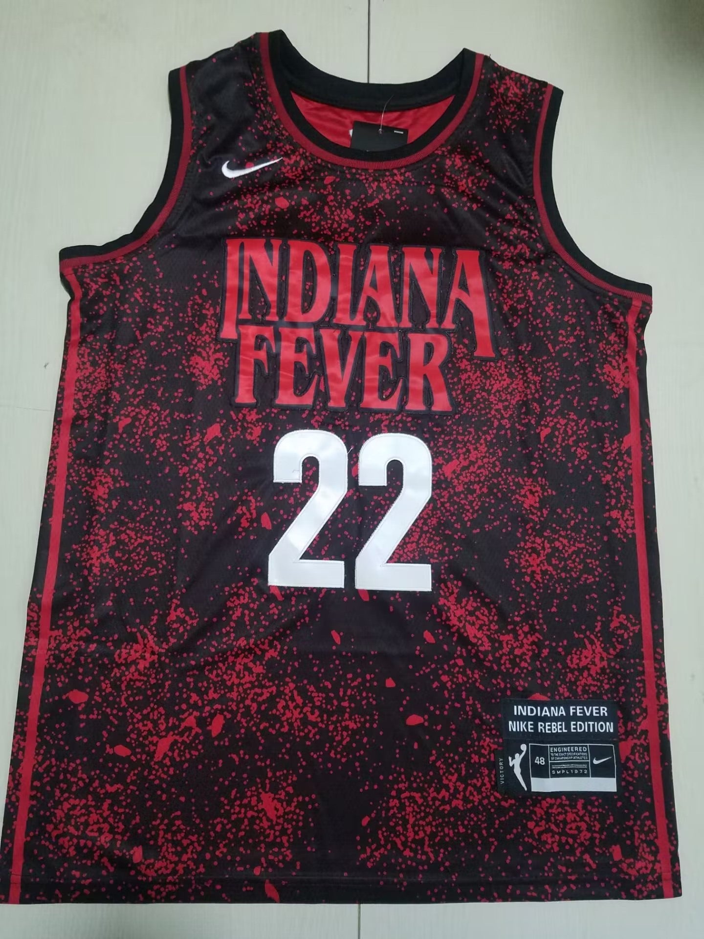 Indiana Fever Caitlin Clark #22 2024 Rebel Edition Black & Red