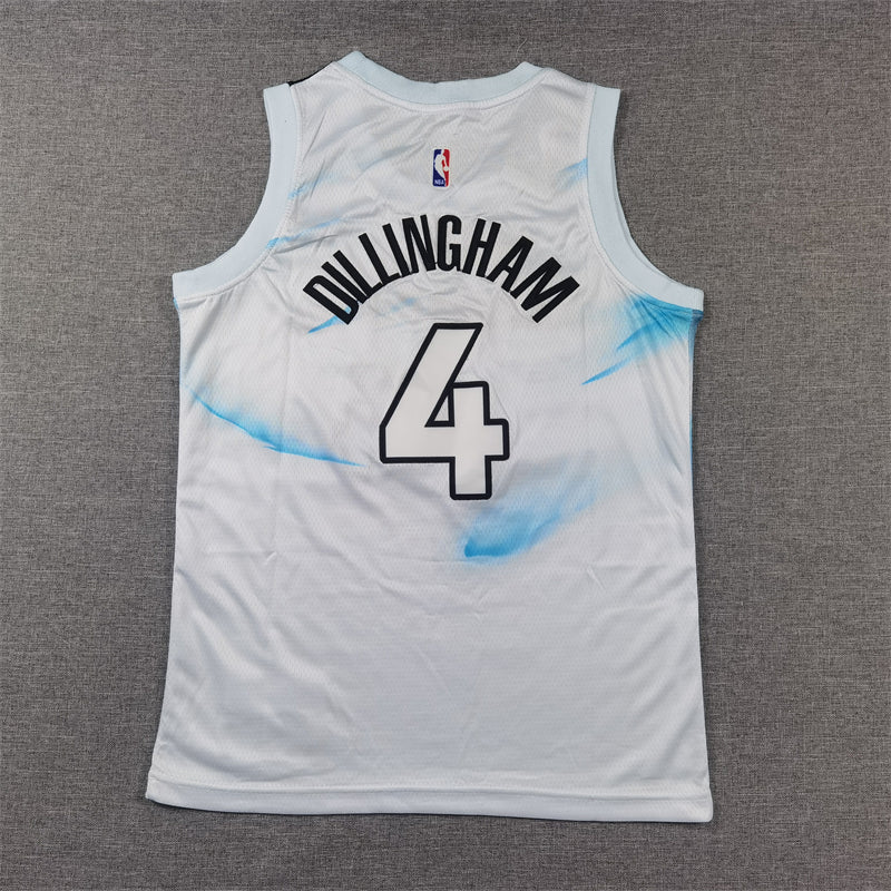 Timberwolves 2023-24 City Edition Black and Ice Blue Jersey