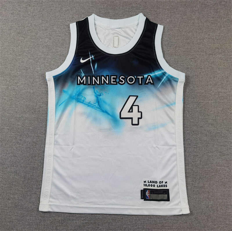 Timberwolves 2023-24 City Edition Black and Ice Blue Jersey