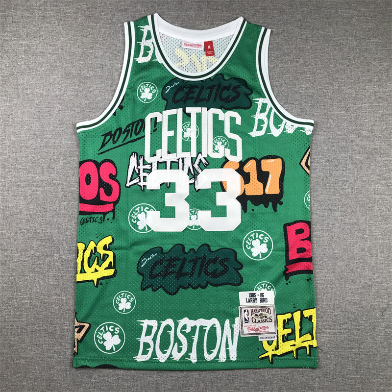 Boston Celtics Larry Bird #33 1985-86 Legend Retro Edition Green & White