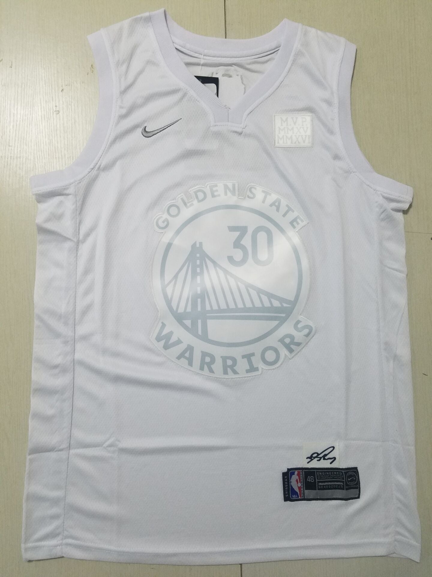 Golden State Warriors Steph Curry MVP White Jersey