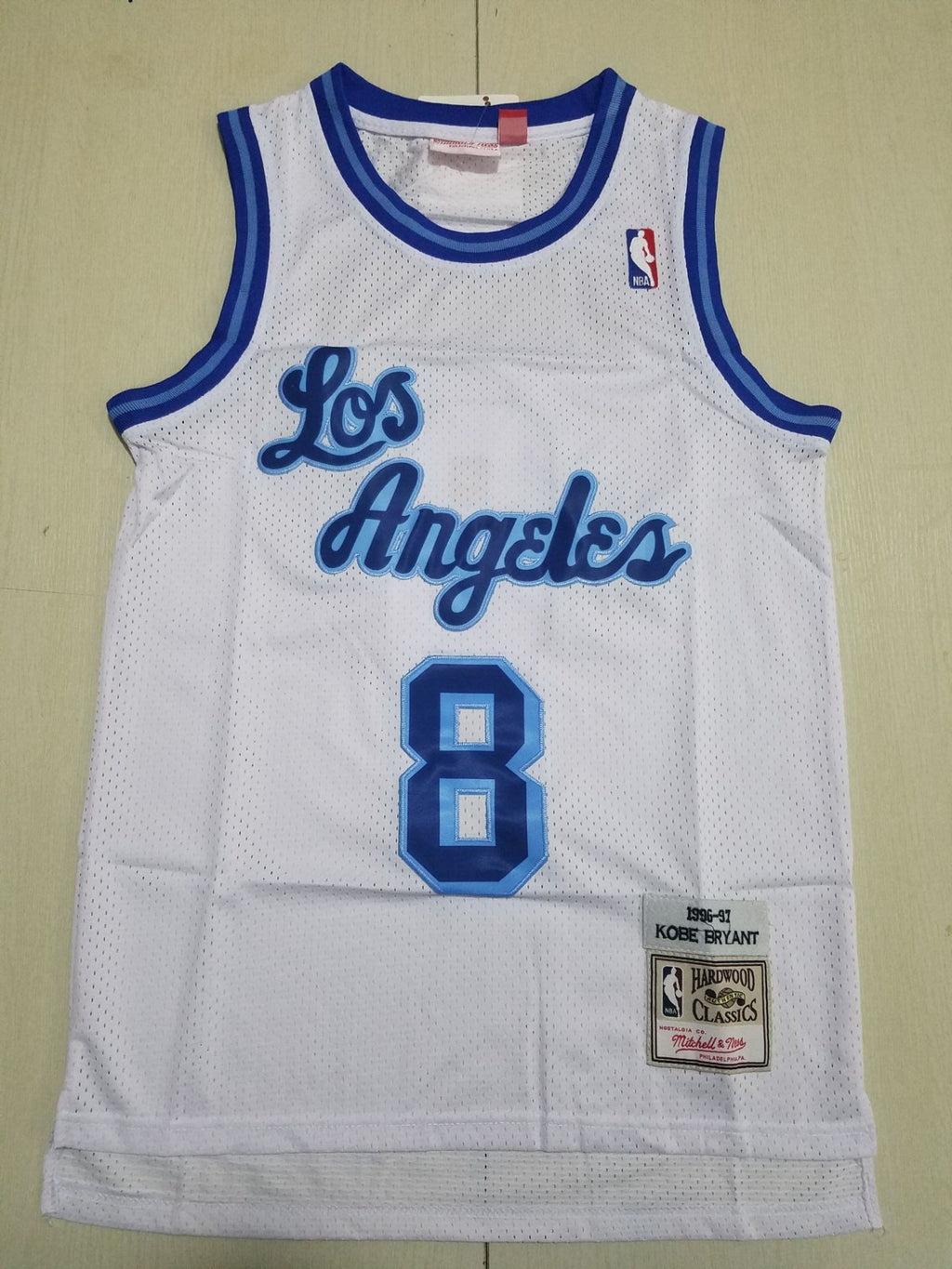 1996-97 Lakers Hardwood Classics Edition Kobe Bryant #8 (White/Blue)