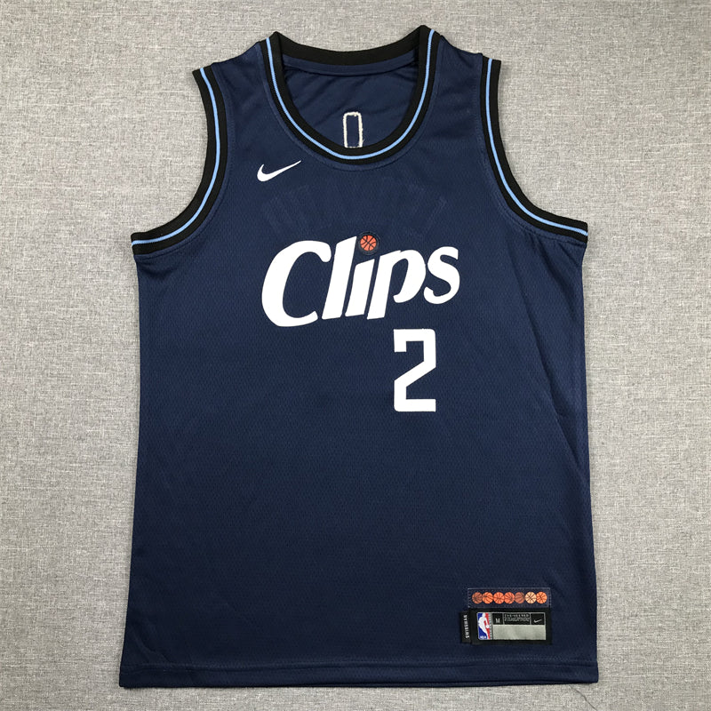 2024 Clippers City Edition Kawhi Leonard #2 Navy and White