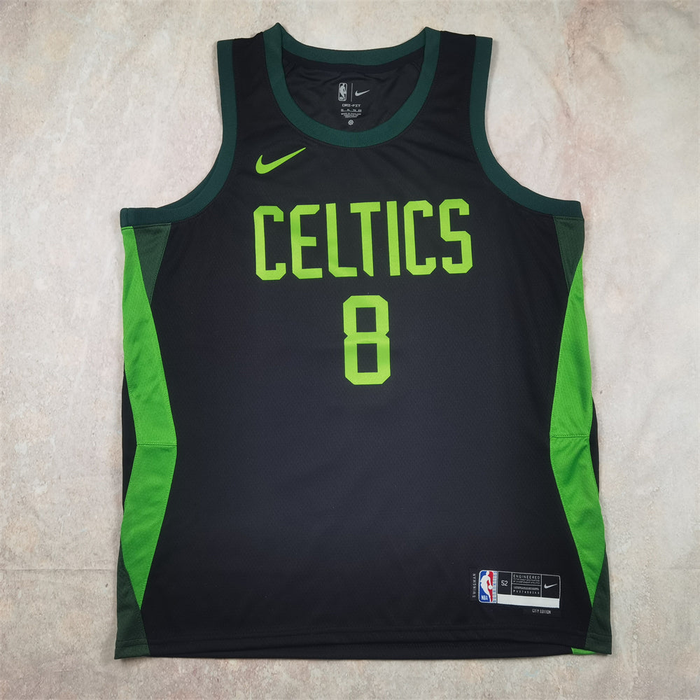 Celtics 2023-24 City Edition Black and Neon Green Jersey
