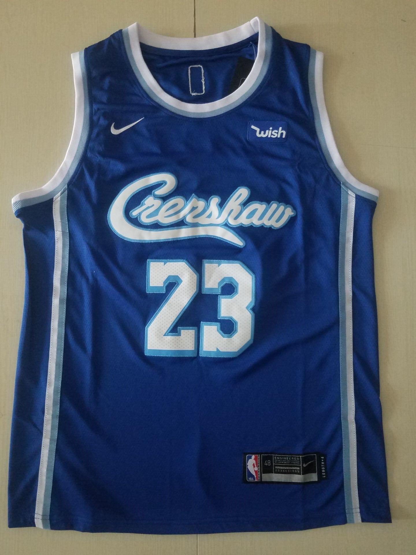 2020 Lakers Crenshaw Edition LeBron James #23 Blue and White