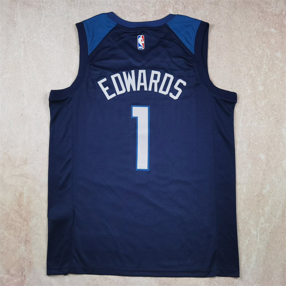 Minnesota Timberwolves 2024 Icon Edition Navy & White Jersey