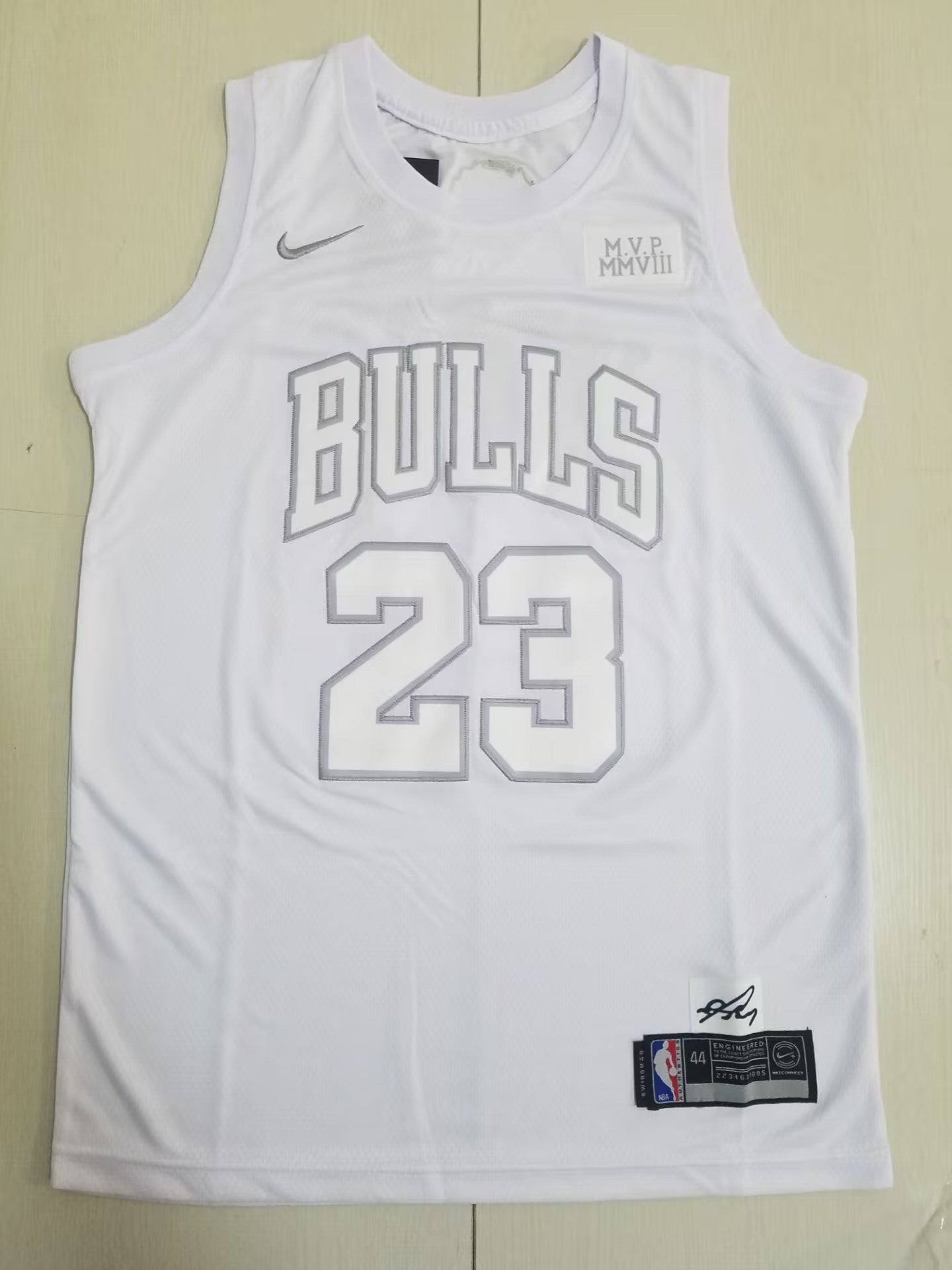 Chicago Bulls Michael Jordan #23 MVP Tribute Legend Retro Edition White & Silver Jersey