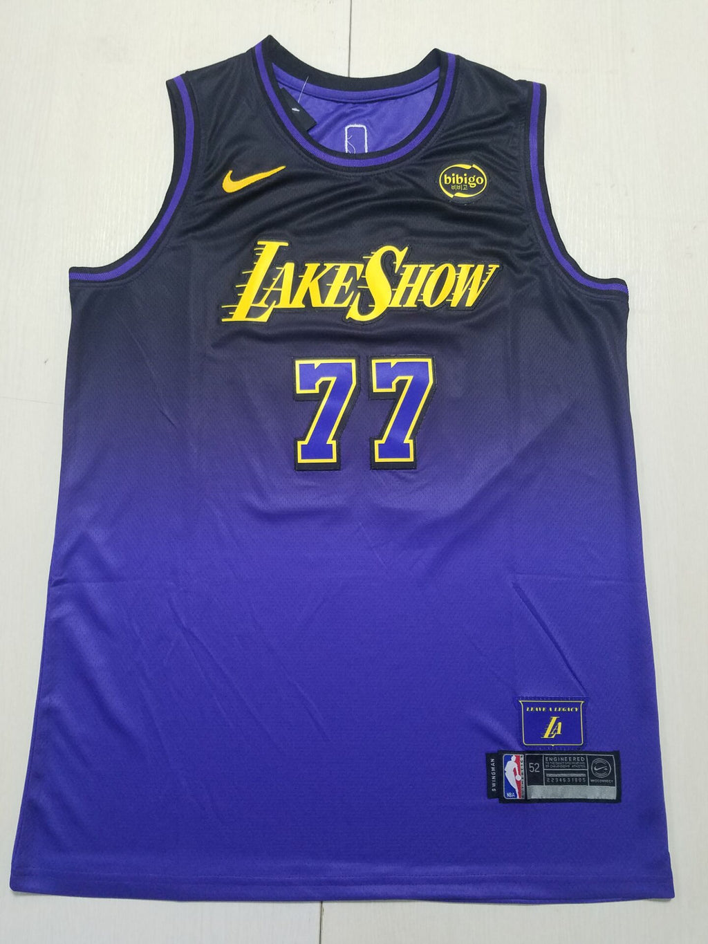 2024 Lakers City Edition Doncic #77 Purple Black