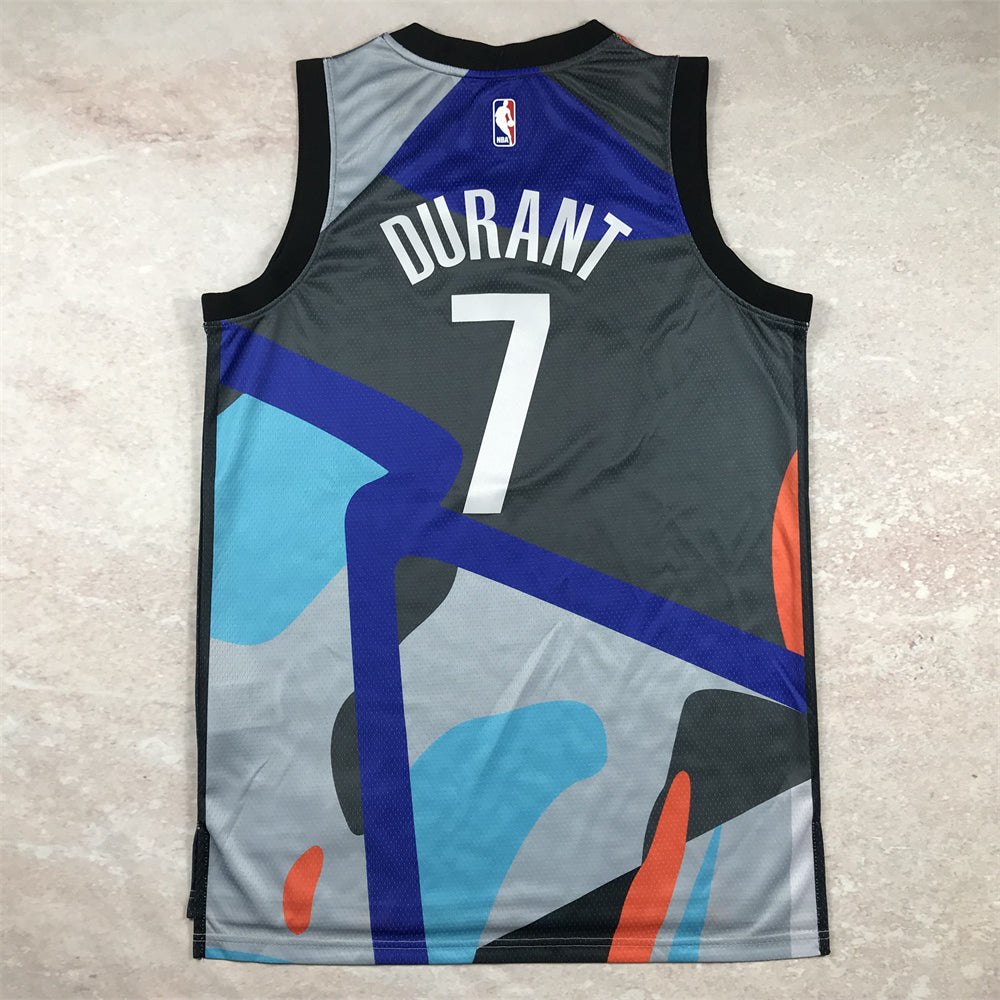Nets 2021 City Edition Grey Multicolor Jersey