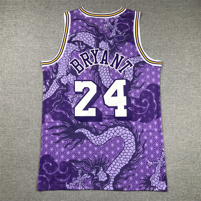 Lakers Bryant #24 1996-97 Legend Retro Purple Gold Jersey