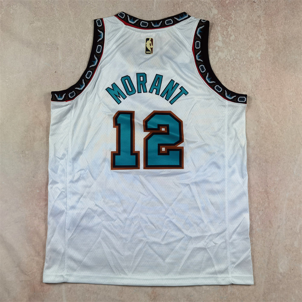 Vancouver Grizzlies White Throwback Jersey
