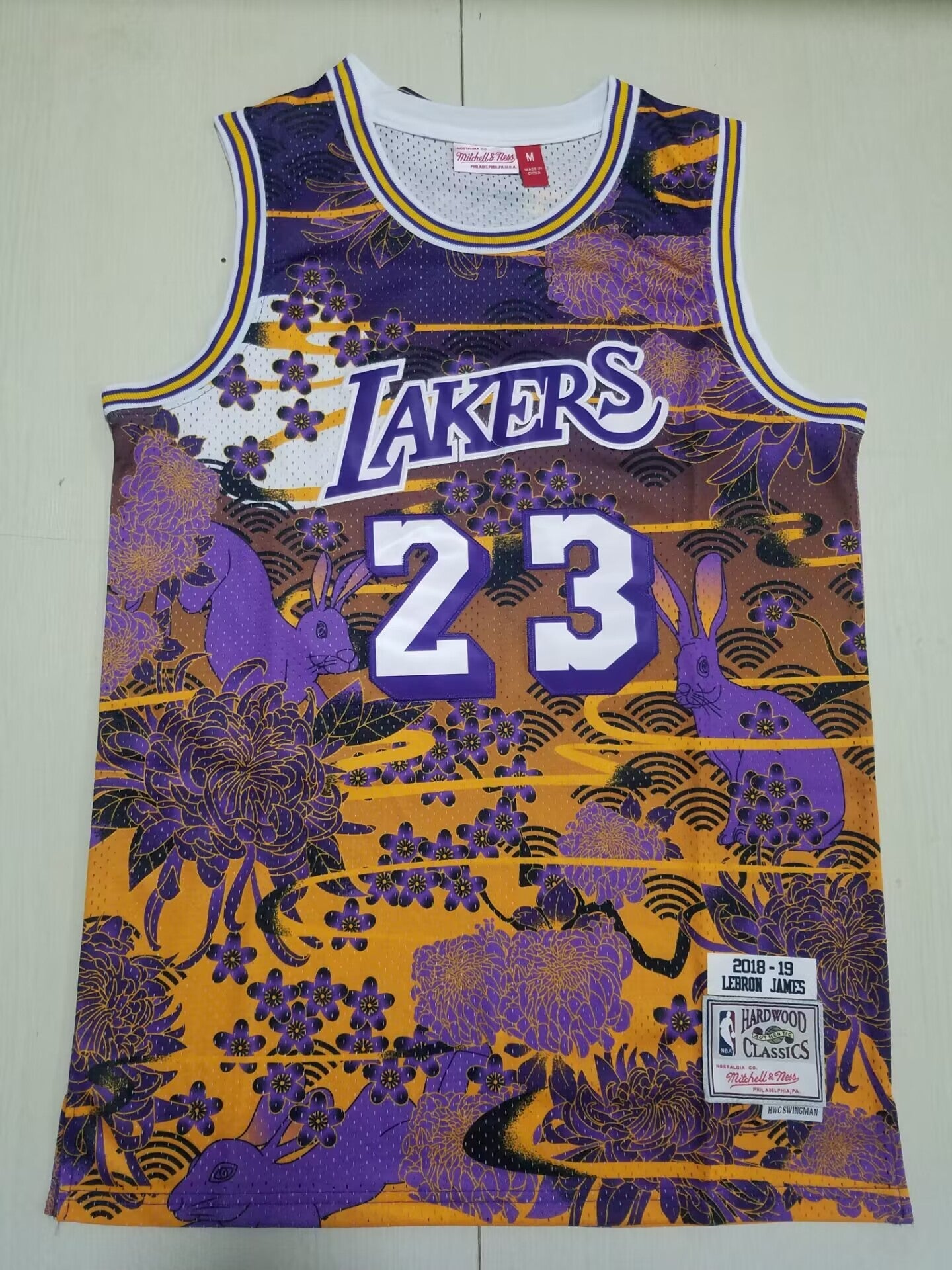 2018-19 Lakers Lunar New Year Edition LeBron James #23 (Purple/Gold)
